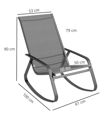 Outsunny garden rocking chair - rocking,