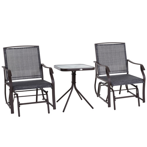 Glider chair set grey - glider,