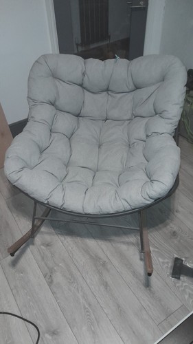 Egg shaped rocking chair with - egg-shaped,