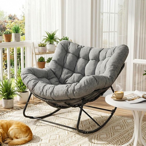 Rattan rocking chair oversized - rocking,