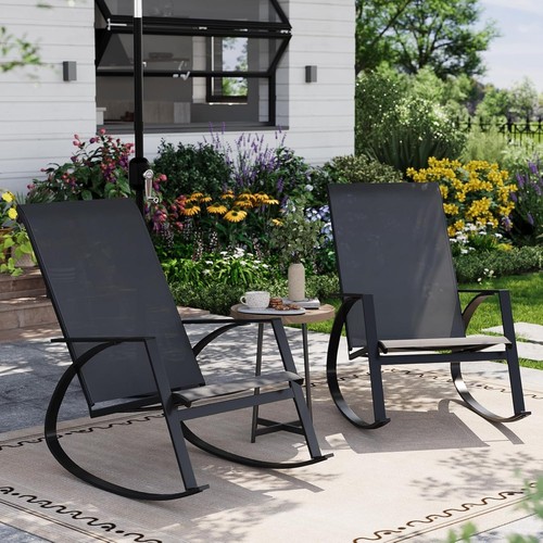 Rocking lounge garden chair - 2x,