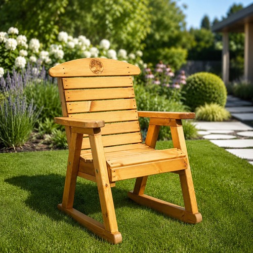 Wooden garden rocking - rocking, chair