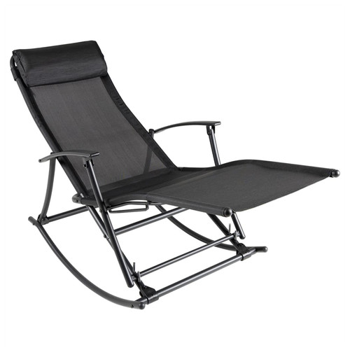 Rocking garden chair black - rocking,